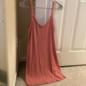 Women’s S RVCA Rose Pink Tank Top Skater Girl Dress W/ Adjustable Straps